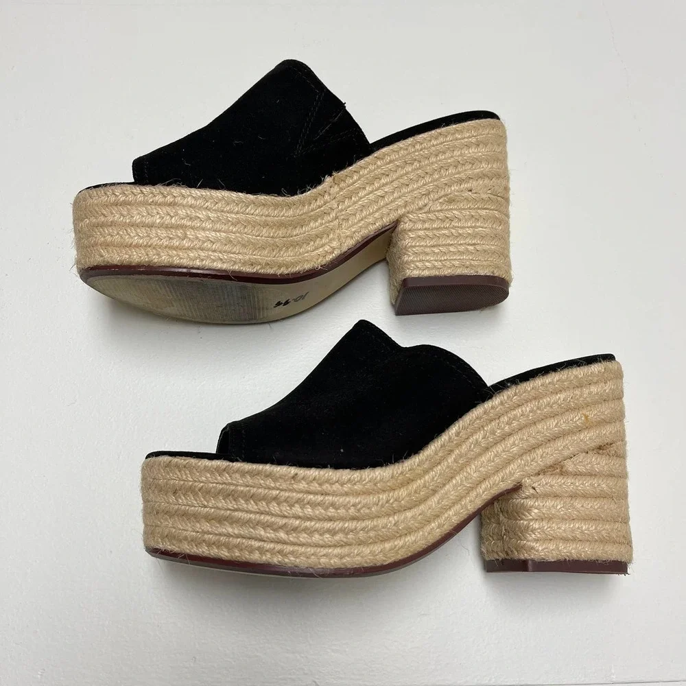 Nine West Pump Block Heels Plataform Sandals 8M